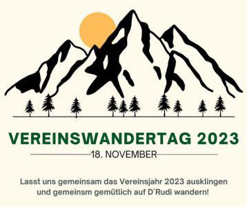 Vereinswandertag: 18.11.2023! 